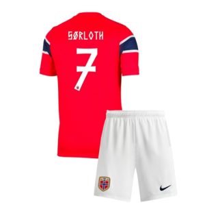 Noorwegen Alexander Sorloth #7 Thuis tenue Kids WK 2026 Voetbalshirt + Shorts Set