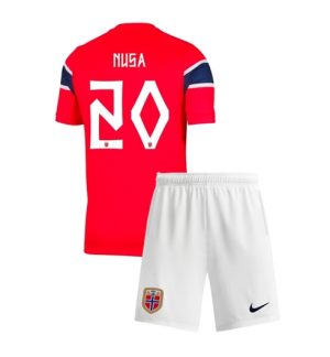 Noorwegen Antonio Nusa #20 Thuis tenue Kids WK 2026 Voetbalshirt + Shorts Set
