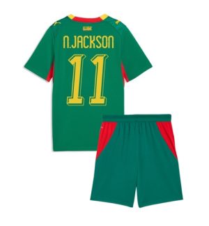 Senegal Nicolas Jackson #11 Uit tenue Kids WK 2026 Voetbalshirt + Shorts Set