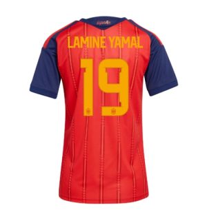 Spanje Lamine Yamal #19 Thuis tenue Dames WK 2026 Korte Mouw Voetbalshirt