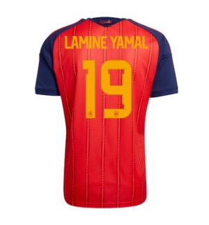 Spanje Lamine Yamal #19 Thuis tenue WK 2026 Korte Mouw Voetbalshirt Spanje Lamine Yamal #19 Thuis tenue WK 2026 Korte Mouw Voetbalshirt