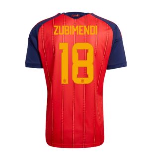 Spanje Martin Zubimendi #18 Thuis tenue WK 2026 Korte Mouw Voetbalshirt