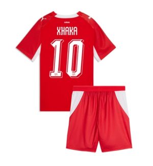 Zwitserland Granit Xhaka #10 Thuis tenue Kids WK 2026 Voetbalshirt + Shorts Set