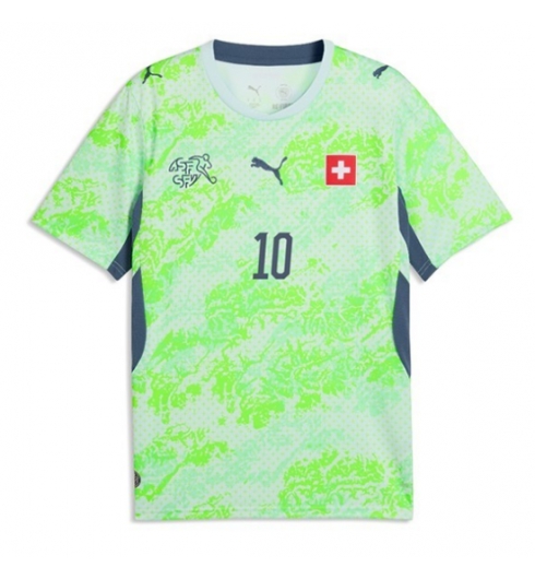 Zwitserland Granit Xhaka #10 Uit tenue WK 2026 Korte Mouw Voetbalshirt 2 Zwitserland Granit Xhaka #10 Uit tenue WK 2026 Korte Mouw Voetbalshirt 2