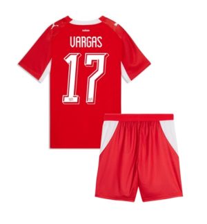 Zwitserland Ruben Vargas #17 Thuis tenue Kids WK 2026 Voetbalshirt + Shorts Set