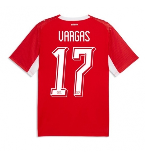 Zwitserland Ruben Vargas #17 Thuis tenue WK 2026 Korte Mouw Voetbalshirt Zwitserland Ruben Vargas #17 Thuis tenue WK 2026 Korte Mouw Voetbalshirt