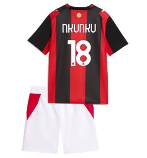 AC Milan Christopher Nkunku #18 Thuis tenue Kinderen 2026-27 Korte Mouw Voetbalshirt (+ broek)