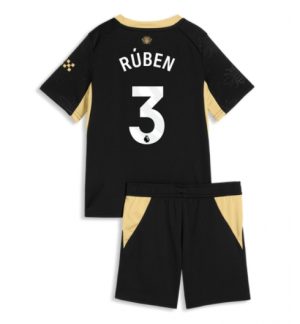 Manchester City Ruben Dias #3 Uit tenue Kinderen 2026-27 Korte Mouwen en Broekje