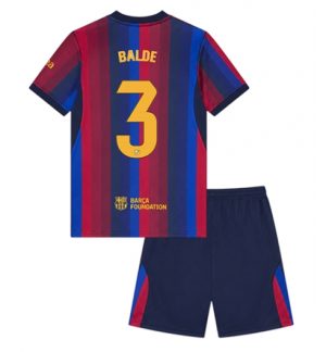 Barcelona Alejandro Balde #3 Thuis tenue Kids 2026-27 Korte Mouw Voetbalshirt (+ broek)