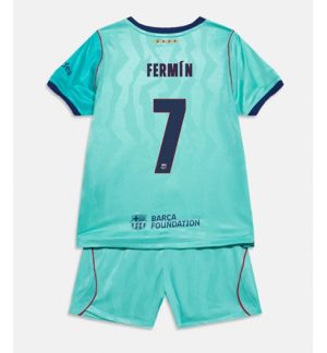 Barcelona Fermin Lopez #7 Derde tenue Kids 2026-27 Korte Mouw Voetbalshirt (+ broek) Barcelona Fermin Lopez #7 Derde tenue Kids 2026-27 Korte Mouw Voetbalshirt (+ broek)