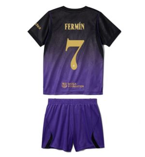 Barcelona Fermin Lopez #7 Uit tenue Kids 2026-27 Korte Mouw Voetbalshirt (+ broek) Barcelona Fermin Lopez #7 Uit tenue Kids 2026-27 Korte Mouw Voetbalshirt (+ broek)