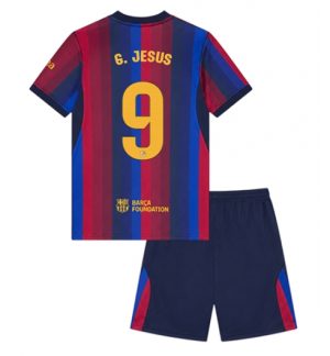 Barcelona Gabriel Jesus #9 Thuis tenue Kids 2026-27 Korte Mouw Voetbalshirt (+ broek) Barcelona Gabriel Jesus #9 Thuis tenue Kids 2026-27 Korte Mouw Voetbalshirt (+ broek)