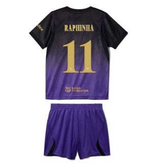 Barcelona Raphinha Belloli #11 Uit tenue Kids 2026-27 Korte Mouw Voetbalshirt (+ broek) Barcelona Raphinha Belloli #11 Uit tenue Kids 2026-27 Korte Mouw Voetbalshirt (+ broek)