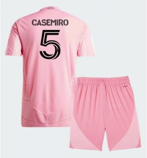 Inter Miami Casemiro #5 Thuis tenue Kids 2026-27 Korte Mouw Voetbalshirt (+ broek)