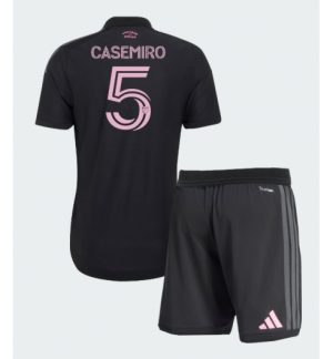 Inter Miami Casemiro #5 Uit tenue Kids 2026-27 Korte Mouw Voetbalshirt (+ broek)
