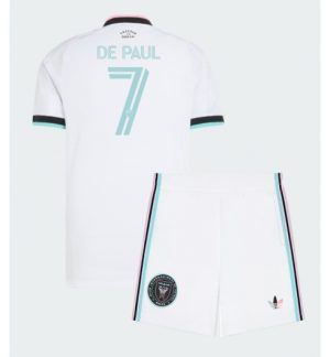 Inter Miami Rodrigo De Paul #7 Derde tenue Kids 2026-27 Korte Mouw Voetbalshirt (+ broek)