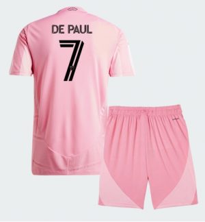 Inter Miami Rodrigo De Paul #7 Thuis tenue Kids 2026-27 Korte Mouw Voetbalshirt (+ broek)