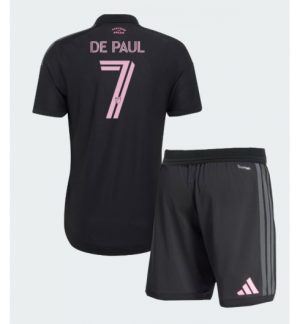 Inter Miami Rodrigo De Paul #7 Uit tenue Kids 2026-27 Korte Mouw Voetbalshirt (+ broek)